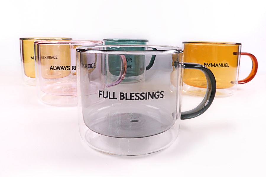Vintage Cups | Glass Mug - Mugs by The Commandment Co, The Commandment Co , Singapore Christian gifts shop