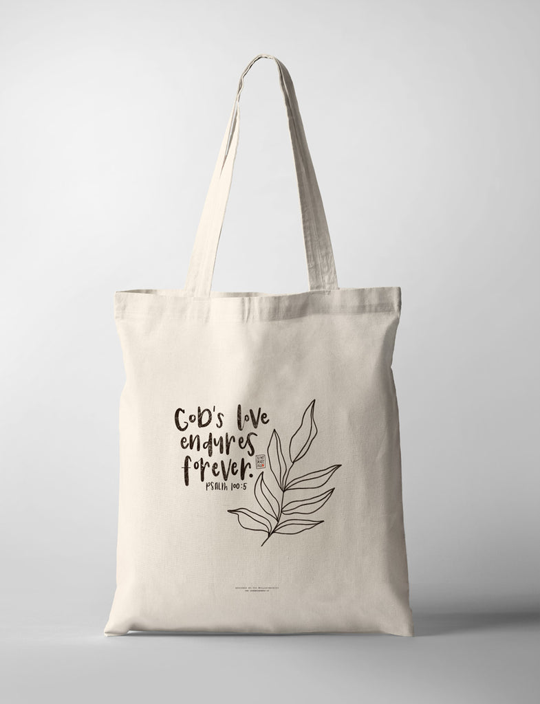 Gods Love Endures Forever {Tote Bag} - tote bag by Illustrateivy, The Commandment Co , Singapore Christian gifts shop