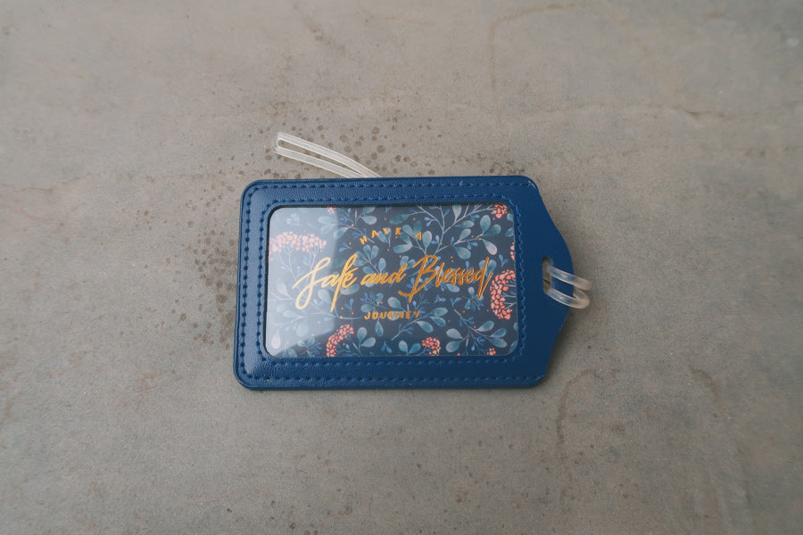 Have a safe and blessed journey (Floral) {Luggage Tag} - Passport Cover by The Commandment Co, The Commandment Co , Singapore Christian gifts shop