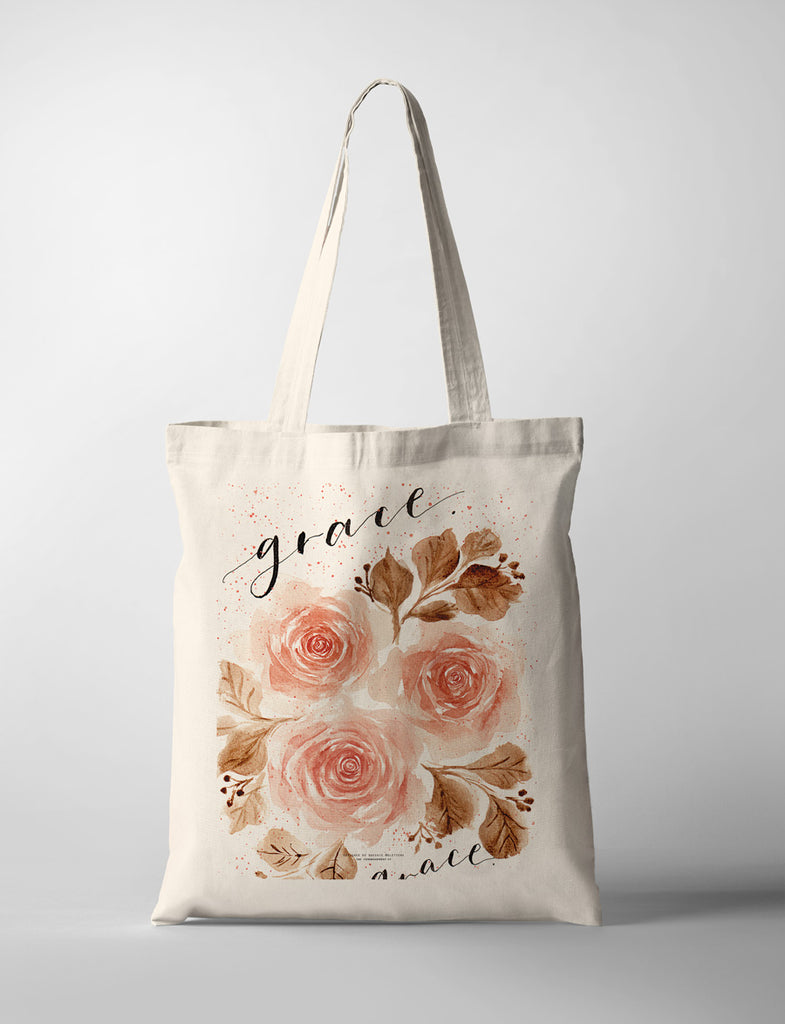 Grace {Tote Bag} - tote bag by QLetters, The Commandment Co , Singapore Christian gifts shop
