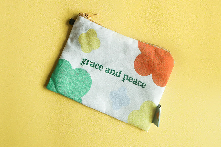 Grace and Peace {Pouch} (without keychain) - Pouch by The Commandment Co, The Commandment Co , Singapore Christian gifts shop