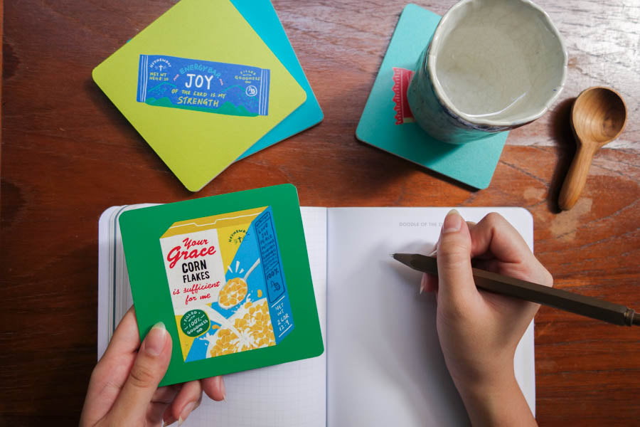 Grace Cereal | Coasters {LOVE SUPERMARKET} - coasters by The Commandment Co, The Commandment Co , Singapore Christian gifts shop