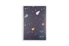 Great Is Your Faithfulness A5 Christian notebook back cover with blue terrazzo-style design.