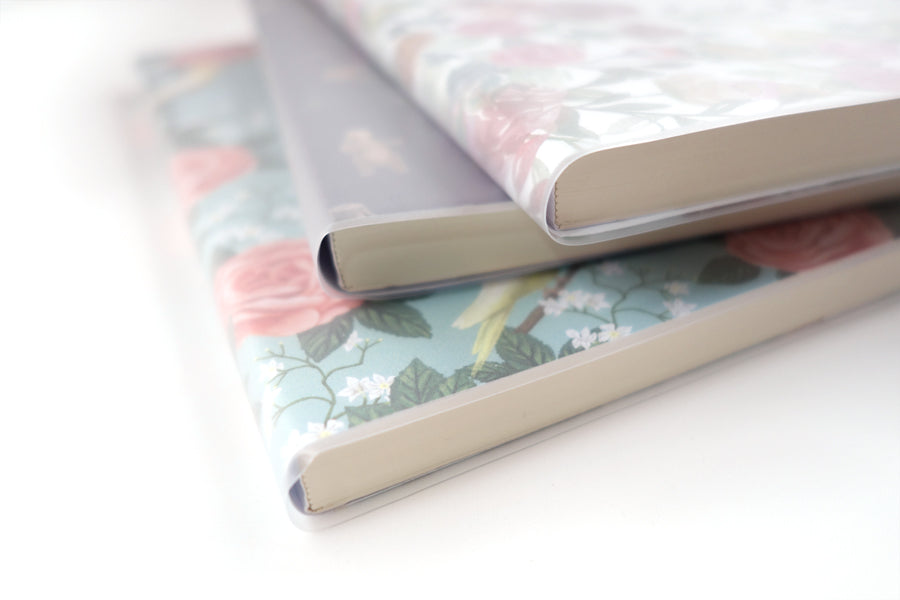 Close-up of lined pages inside the Great Is Your Faithfulness A5 notebook.