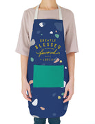 Greatly Blessed Highly Favored Deeply Loved Christian apron.