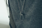 Gunmetal Cross Necklace necklace and pendant detail