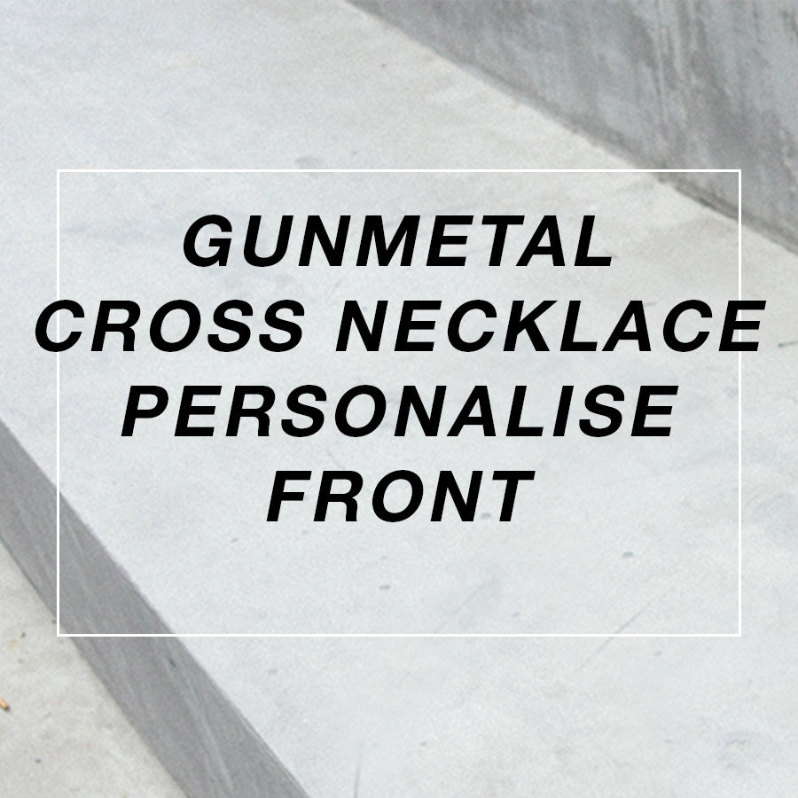 Personalise Gunmetal Gross Necklace Front - by The Commandment Co, The Commandment Co , Singapore Christian gifts shop