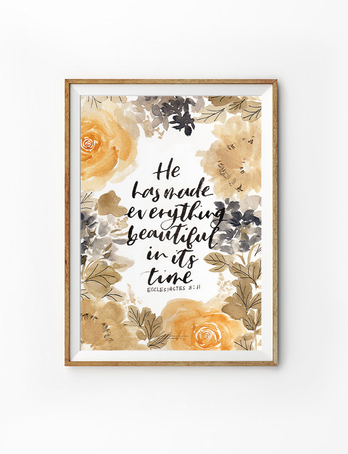 He Has Made Everything Beautiful {Poster} - Posters by QLetters, The Commandment Co , Singapore Christian gifts shop