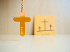 He is Risen | Acrylic Cross Keychain - Keychain by The Commandment Co, The Commandment Co