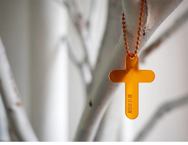 He is Risen | Acrylic Cross Keychain - Keychain by The Commandment Co, The Commandment Co