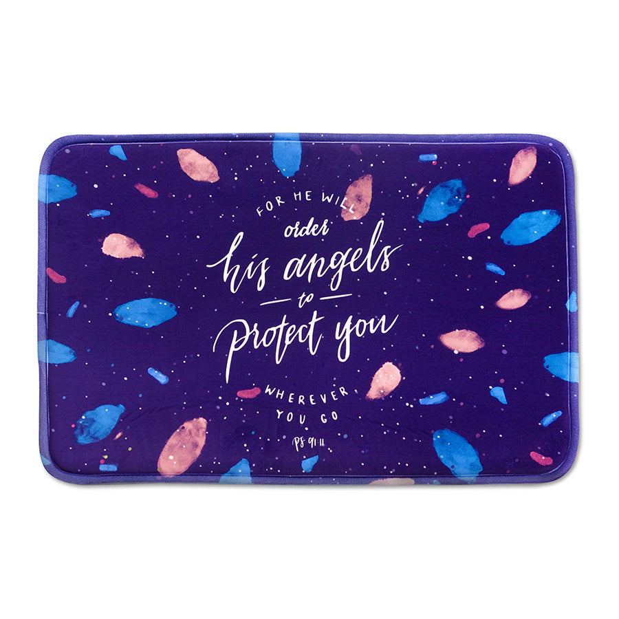 He will Order His Angels to Protect You {Door Mat} - door mat by The Commandment Co, The Commandment Co , Singapore Christian gifts shop