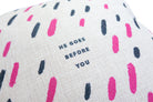 Close up design of cushion cover. Cotton linen material cushion cover.