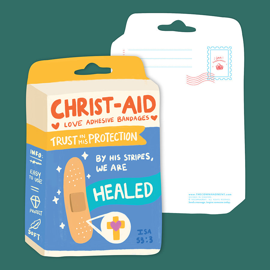 Christ-aid Love Bandages {LOVE SUPERMARKET Card} - Cards by The Commandment Co, The Commandment Co , Singapore Christian gifts shop