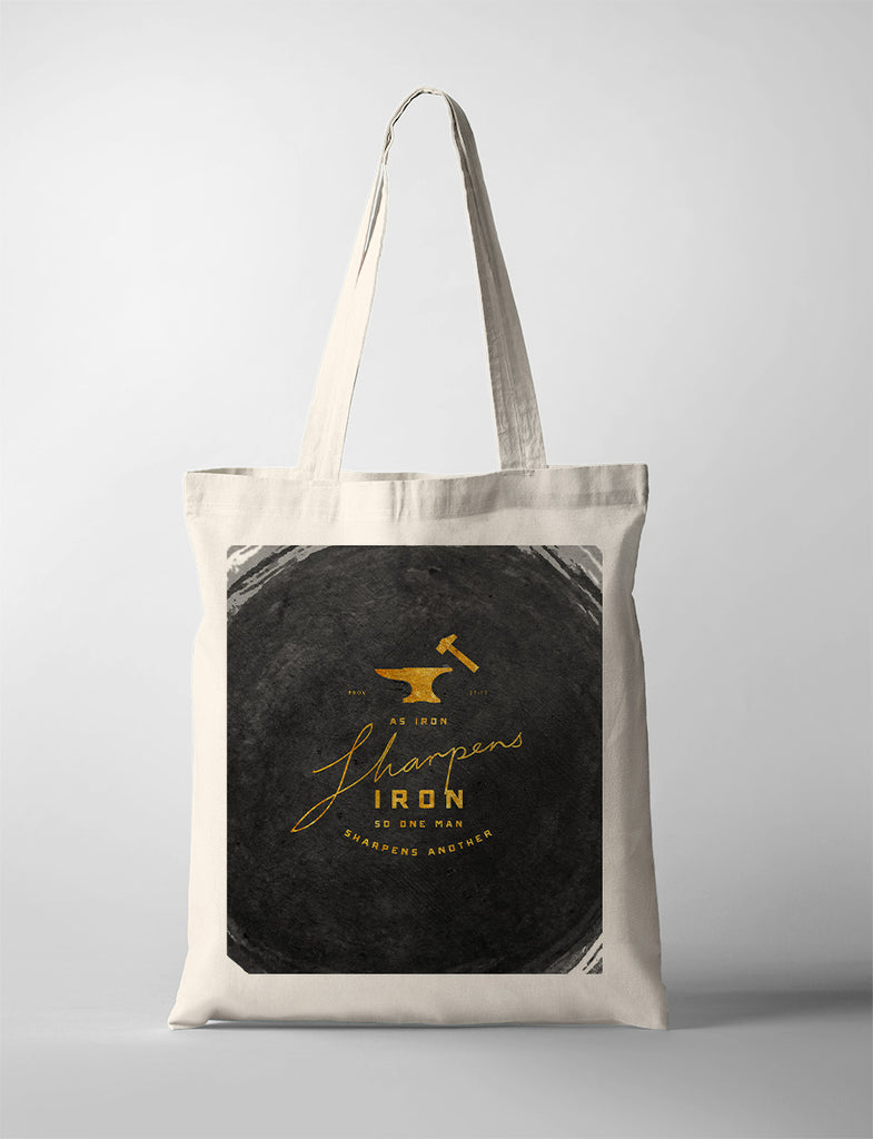 As Iron Sharpens Iron {Tote Bag} - tote bag by The Commandment Co, The Commandment Co
