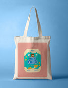 Hello Child Chocolate Biscuit Christian tote bag inspired by 1 John 4:7 from LOVE SUPERMARKET.