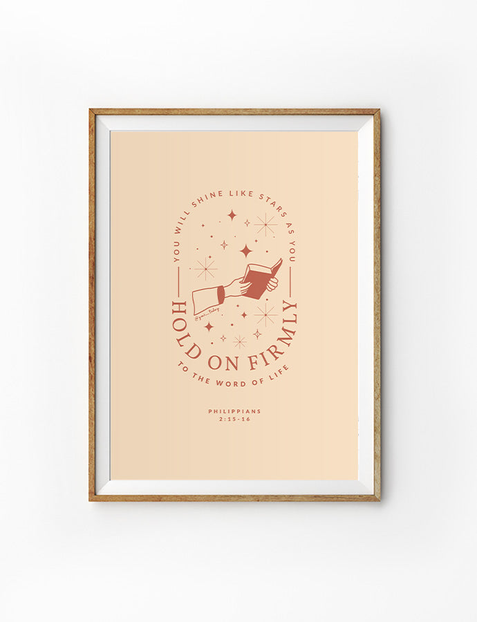 Hold On Firmly {Poster} - Posters by YMI, The Commandment Co , Singapore Christian gifts shop