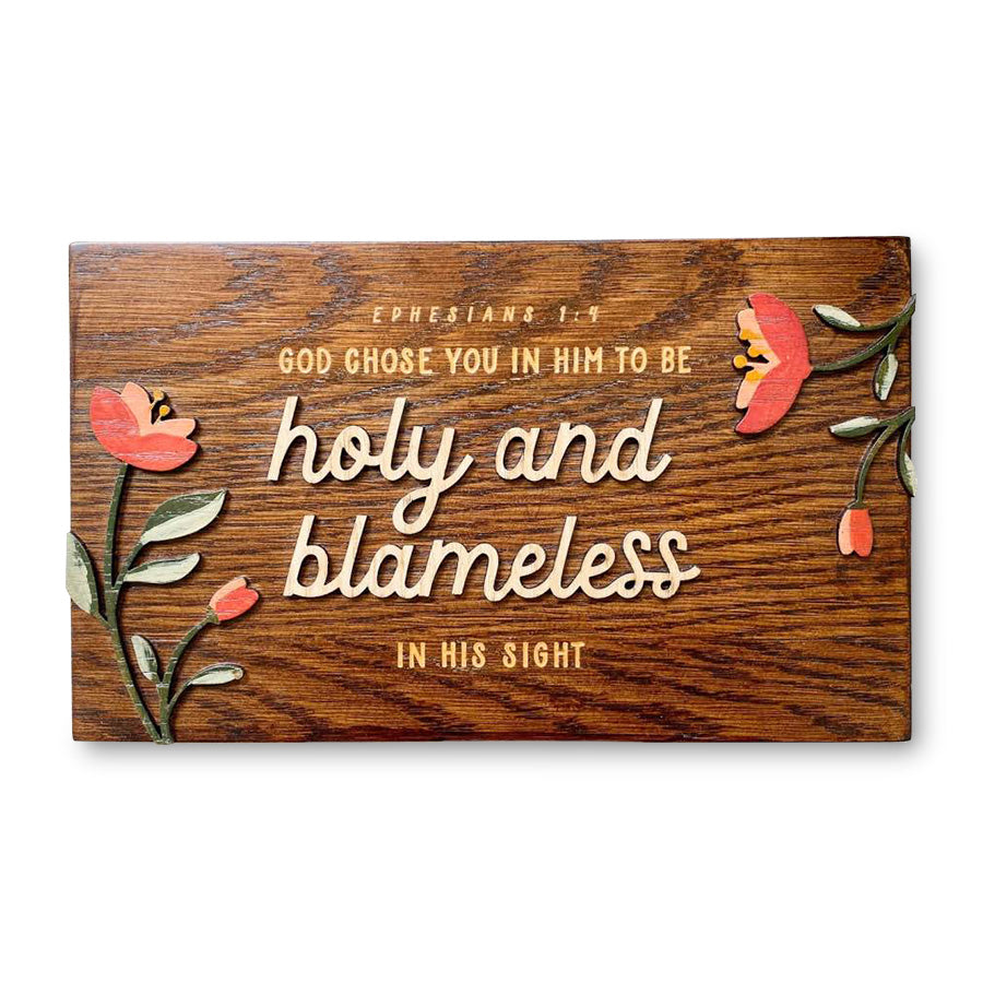 Holy And Blameless {Wood Craft} - Wood Craft by BlessedBe, The Commandment Co , Singapore Christian gifts shop