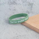 Faith over Fear {Rubber Wristband} - verse band by The Commandment Co, The Commandment Co , Singapore Christian gifts shop