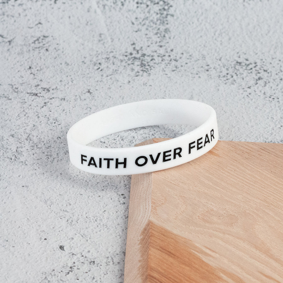 Faith over Fear {Rubber Wristband} - verse band by The Commandment Co, The Commandment Co , Singapore Christian gifts shop