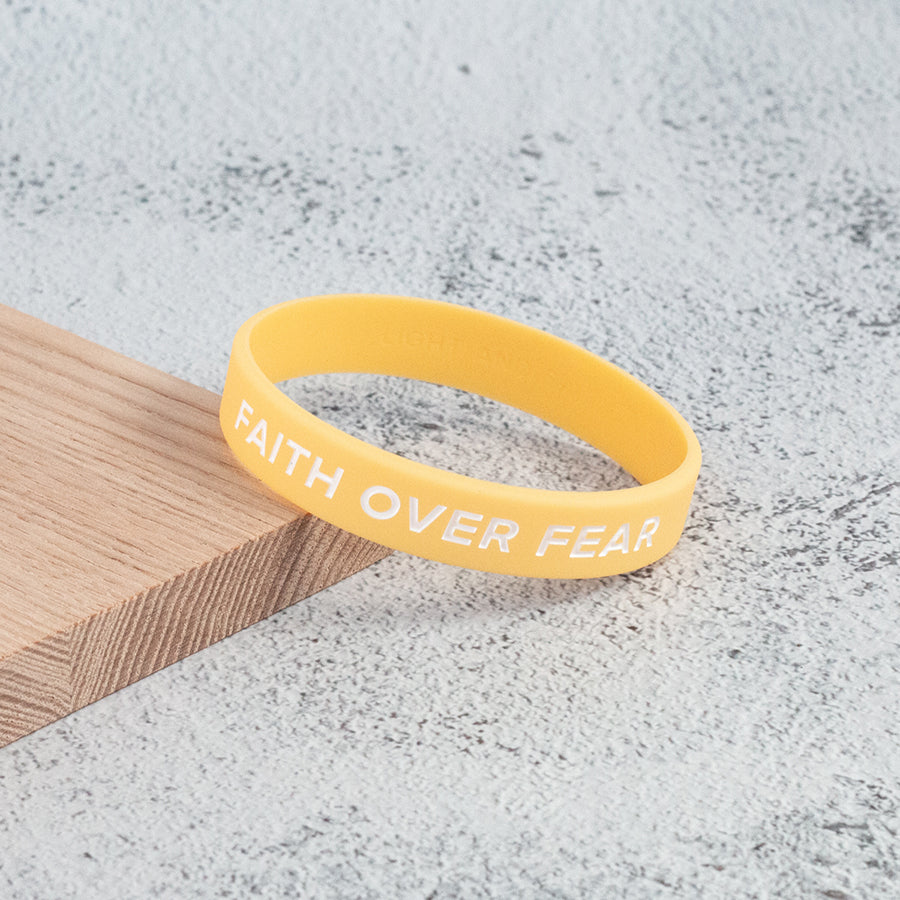 Faith over Fear {Rubber Wristband} - verse band by The Commandment Co, The Commandment Co , Singapore Christian gifts shop