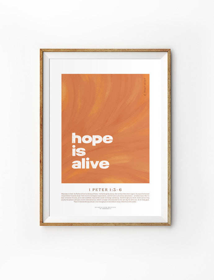Hope Is Alive Spiritual wall art poster design by phoebe @pbinthesea