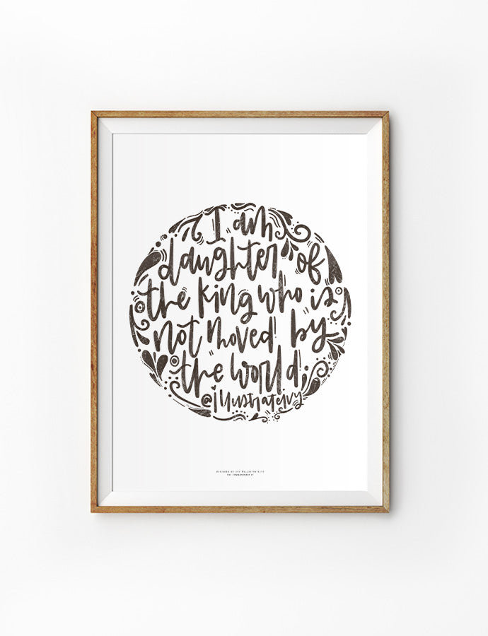 I am Daughter of The King {Poster} - Posters by Illustrateivy, The Commandment Co , Singapore Christian gifts shop