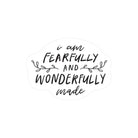 Fearfully Wonderfully Made {Mirror Decal Sticker} - Decal by The Commandment Co, The Commandment Co , Singapore Christian gifts shop