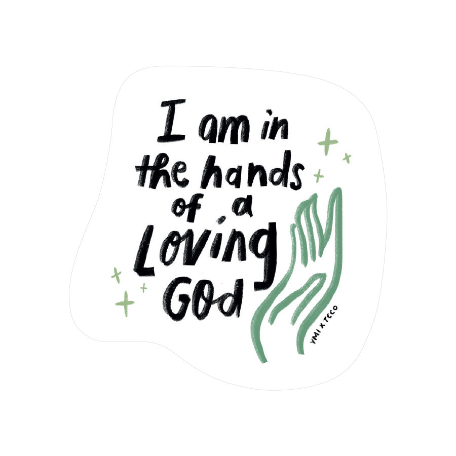 I Am In The Hands of A Loving God {Mirror Decal Stickers} - Decal by YMI, The Commandment Co , Singapore Christian gifts shop