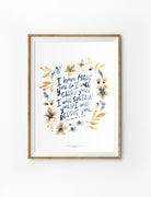 watercolor style digital art print poster that says "I have made you and I will carry you; I will sustain you and I will rescue you."