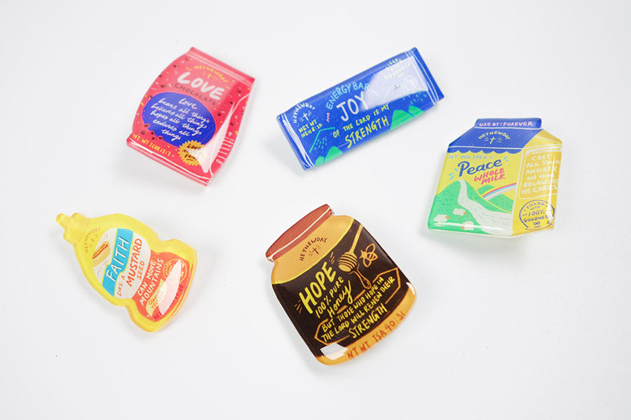Faith Mustard Sauce {LOVE SUPERMARKET Pin} - Accessories by Hey New Day, The Commandment Co , Singapore Christian gifts shop