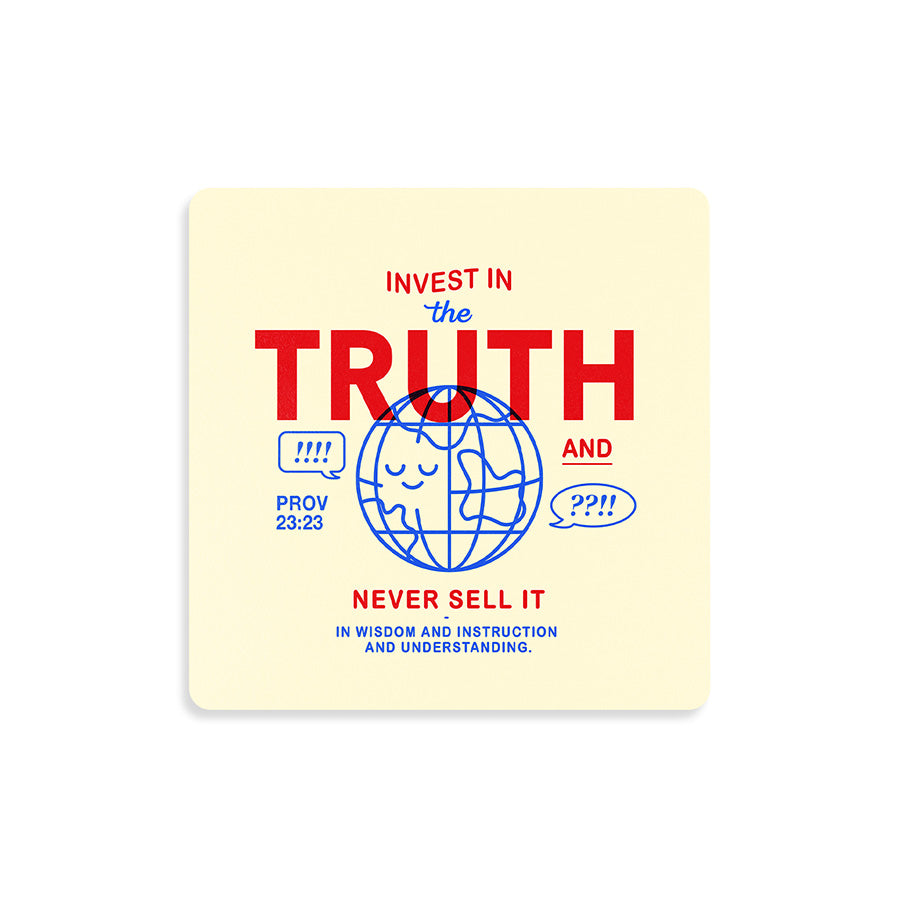 Invest In The Truth {Coasters} - coasters by The Commandment Co, The Commandment Co , Singapore Christian gifts shop