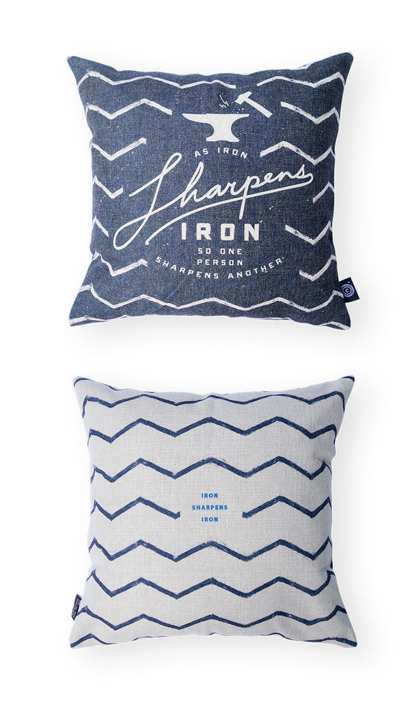 Comparison between front and back logo of cushion cover