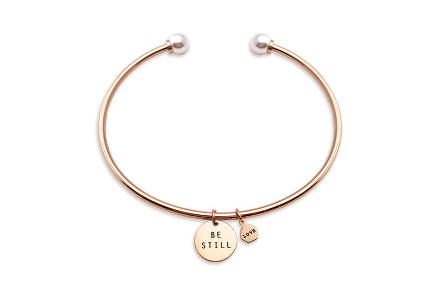 Round Pendant - with Hexagon Love Pendant {Bracelet} - Bracelets {by J&Co Foundry} by J&Co Foundry, The Commandment Co , Singapore Christian gifts shop