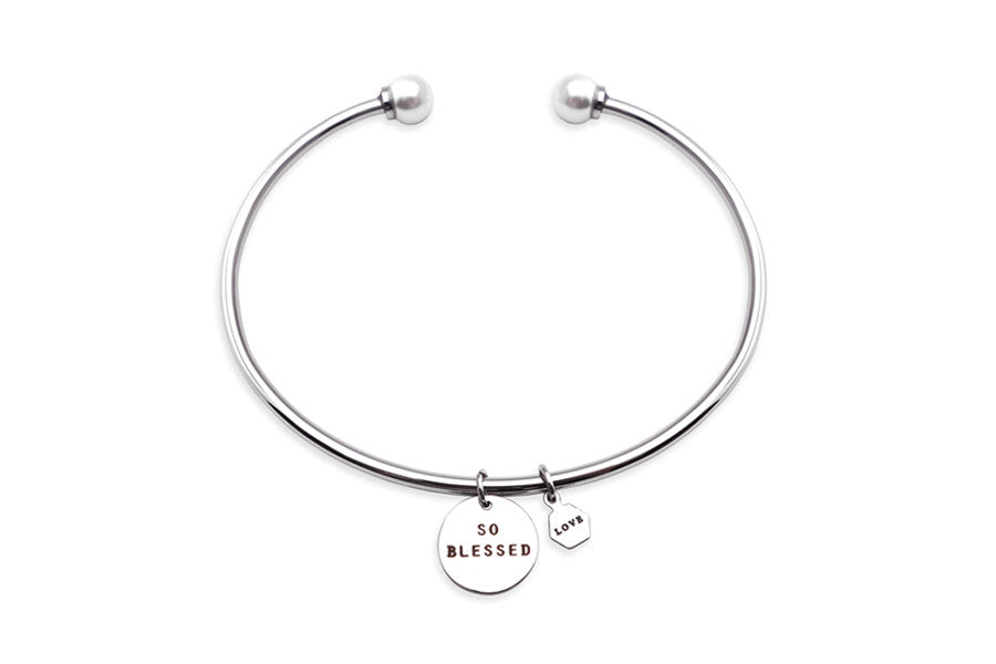 Round Pendant - with Hexagon Love Pendant {Bracelet} - Bracelets {by J&Co Foundry} by J&Co Foundry, The Commandment Co , Singapore Christian gifts shop