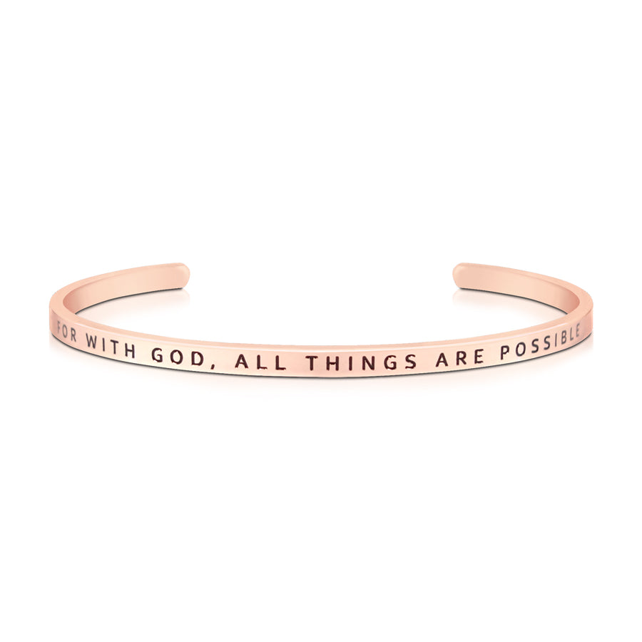 For With God, All Things Are Possible {Verse Band} - verse band by J&Co Foundry, The Commandment Co , Singapore Christian gifts shop