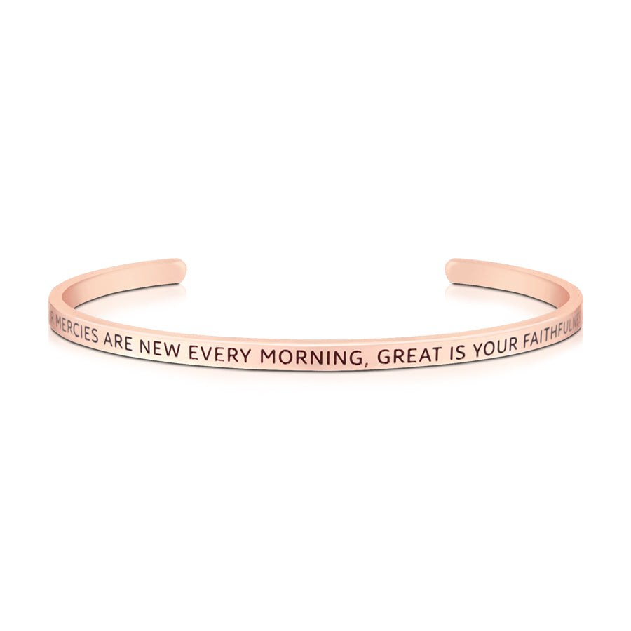 Your Mercies Are New Every Morning, Great Is Your Faithfulness {Verse Band} - verse band by J&Co Foundry, The Commandment Co , Singapore Christian gifts shop