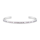 Cast All Your Cares Upon Him, For He Cares For You {Verse Band} - verse band by J&Co Foundry, The Commandment Co , Singapore Christian gifts shop