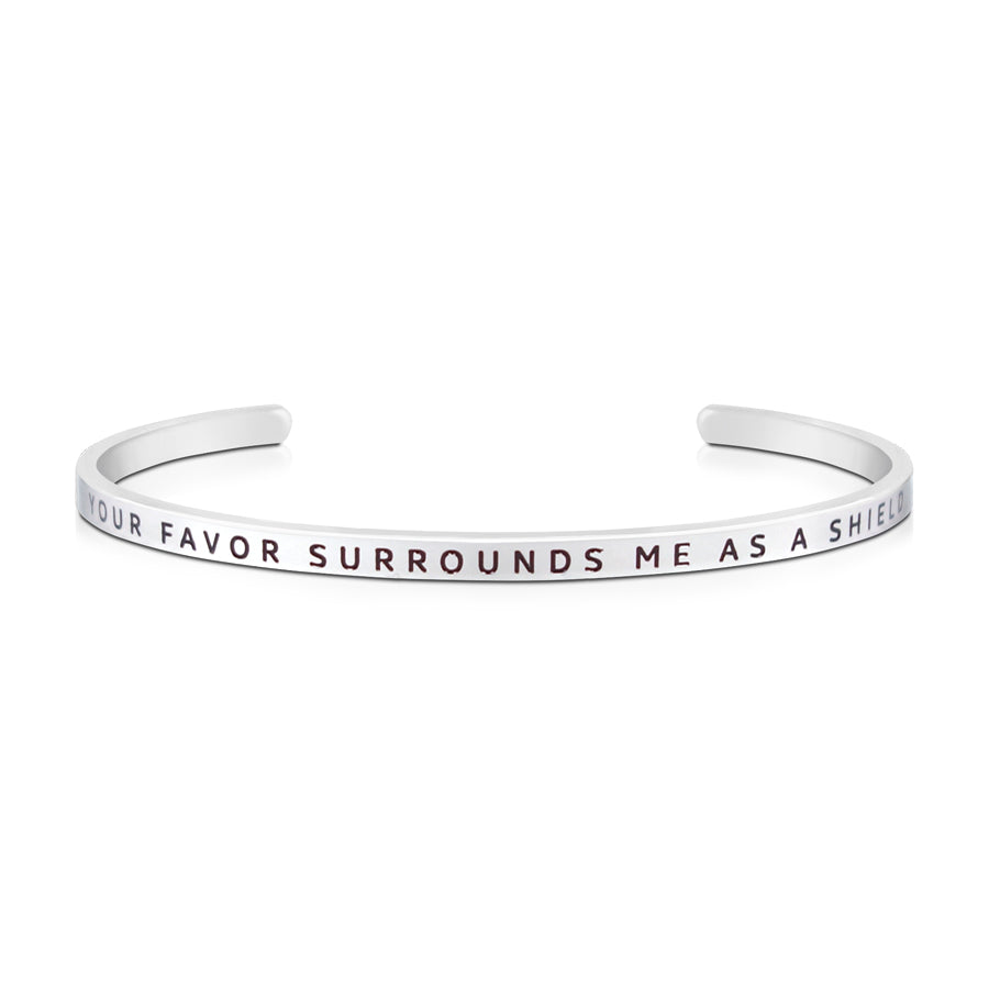 Your Favor Surrounds Me As A Shield {Verse Band} - verse band by J&Co Foundry, The Commandment Co , Singapore Christian gifts shop
