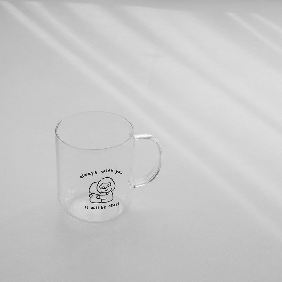 Jesus Is Always with You It Will Be Okay 450 ml Christian glass mug.