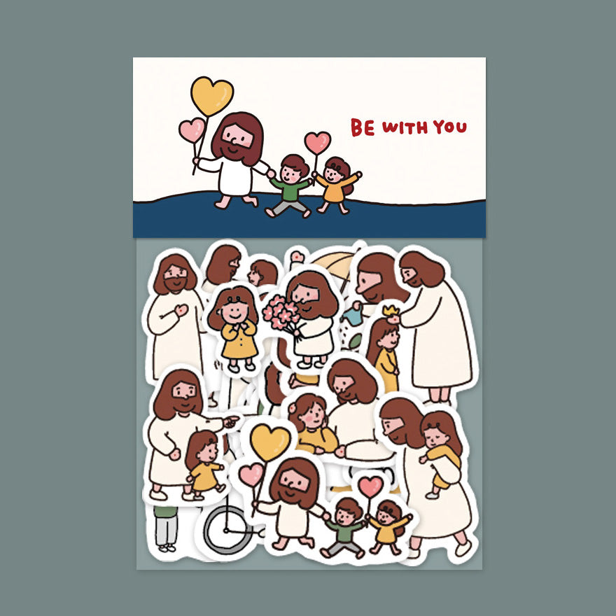 Jesus Be with You | Journaling Sticker Sheet - Stickers by The Commandment Co, The Commandment Co , Singapore Christian gifts shop