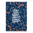 Joyful Patient Faithful Romans 12:12 A6 Christian notebook front cover.