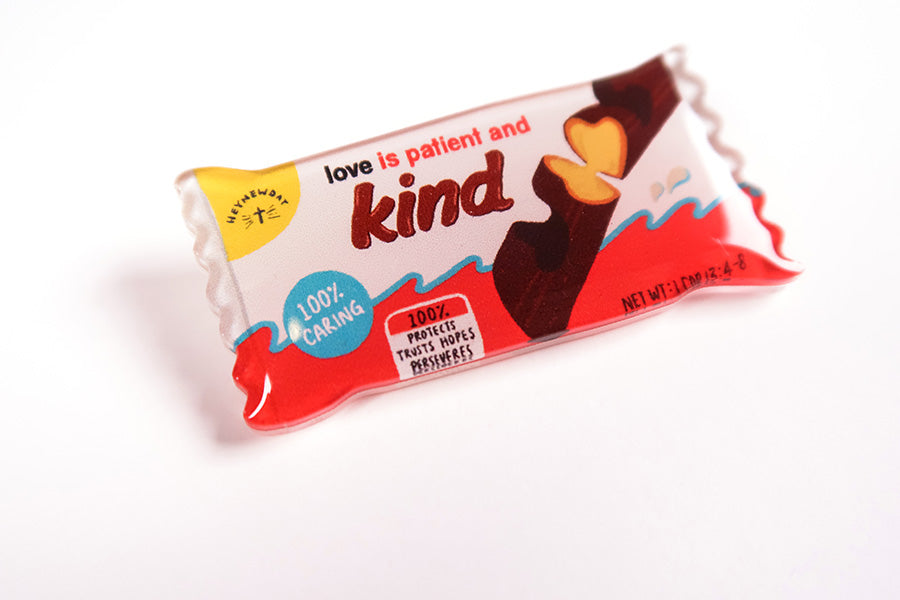 Kind Chocolate {LOVE SUPERMARKET Pins} - Accessories by Hey New Day, The Commandment Co , Singapore Christian gifts shop