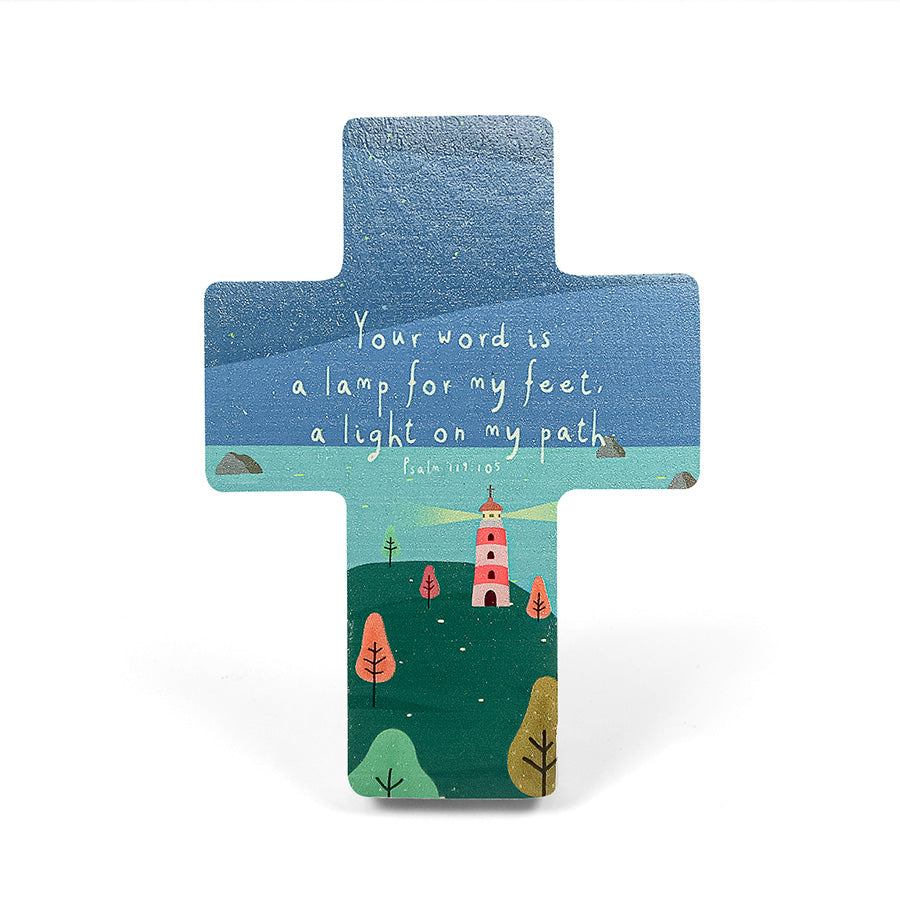 Your Word Is A Lamp For My Feet {Table Cross} - Cross by The Commandment Co, The Commandment Co