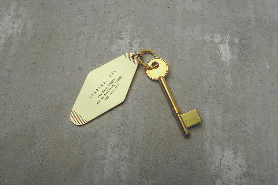 Hotel Brass Keychain - Keychain by The Messenger by TCCO, The Commandment Co , Singapore Christian gifts shop