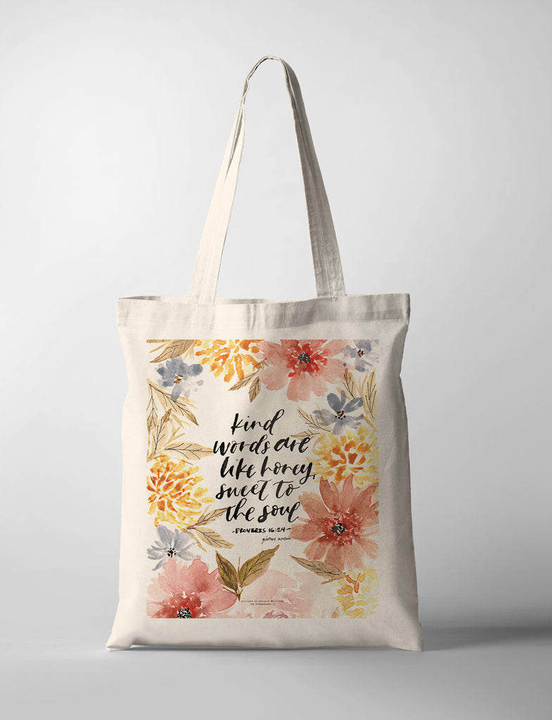 Kind Words {Tote Bag} - tote bag by QLetters, The Commandment Co , Singapore Christian gifts shop