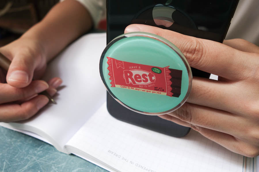 Rest Chocolate Bar {LOVE SUPERMARKET Phone Grip} - Phone Grip by The Commandment Co , The Commandment Co , Singapore Christian gifts shop