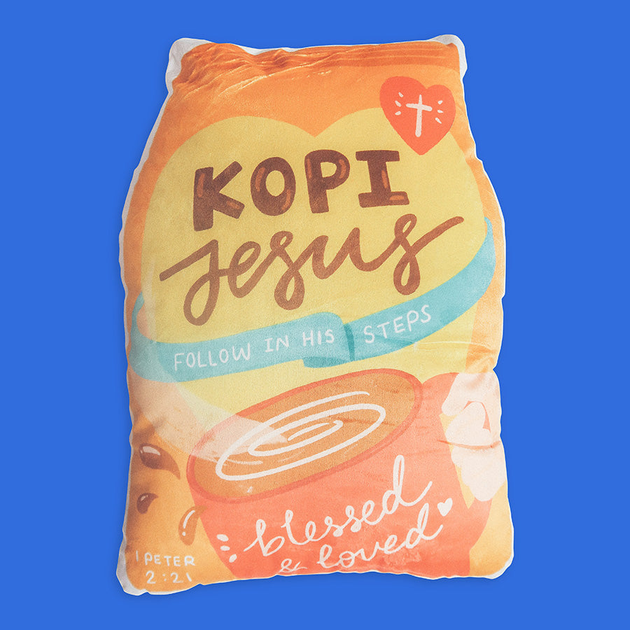 Kopi Jesus Coffee Christian plush toy from the Love Supermarket Series.