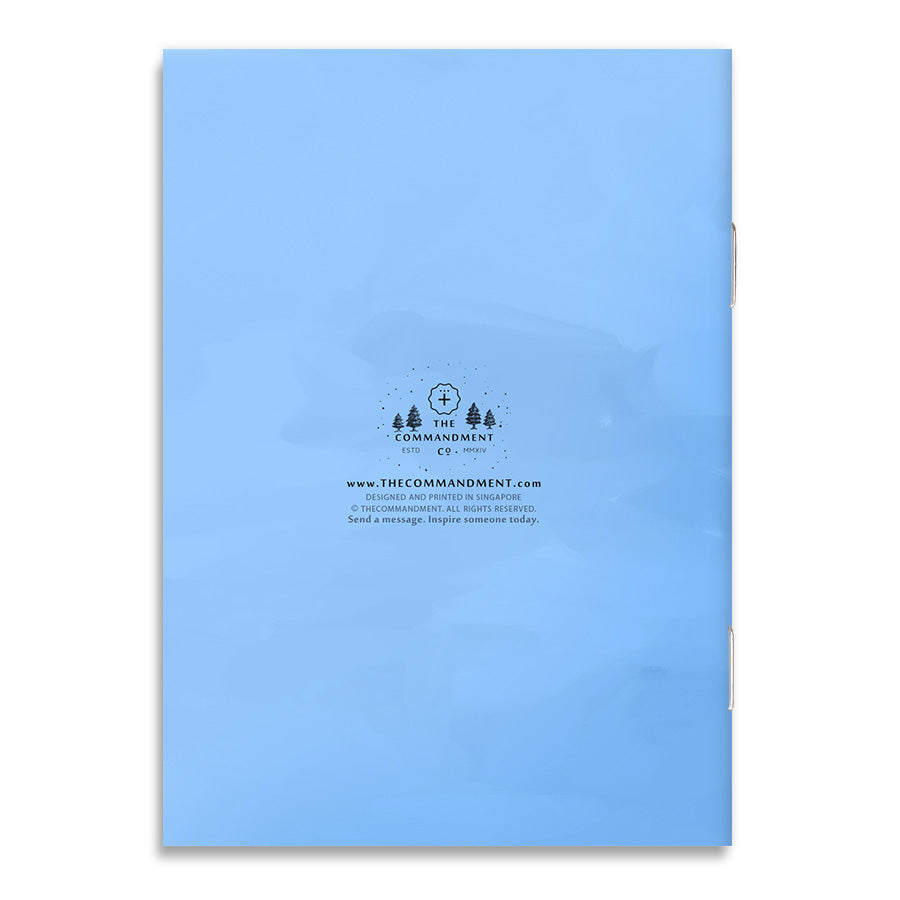 Life & Favour A6 Christian notebook product view.