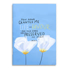 Life & Favour A6 Christian notebook inspired by Job 10:12.
