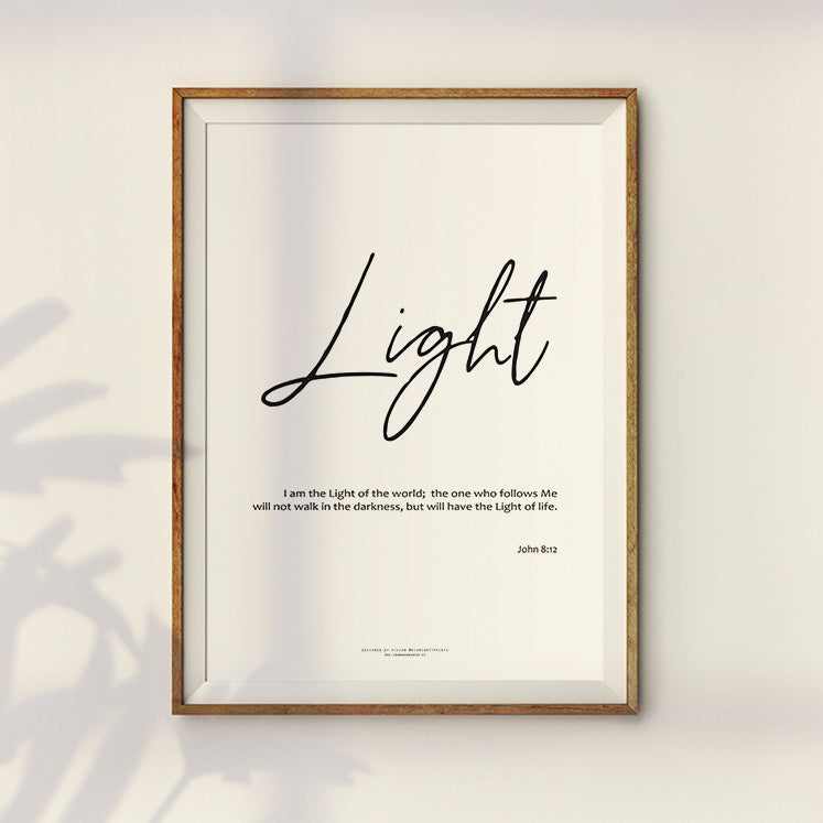 Light of The World {Poster} - Posters by His Mighty Prints, The Commandment Co